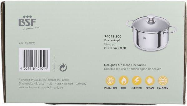 Кастрюля с крышкой Bordeaux 3 л 74012-200-0 BSF