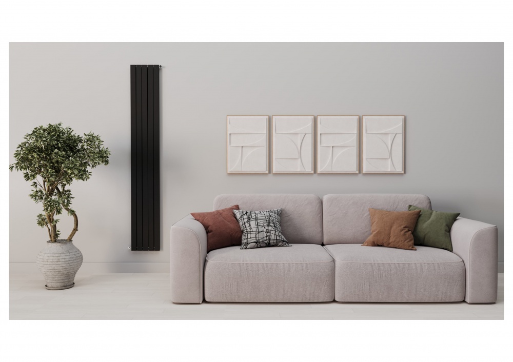 Радіатор Sira by Akfa Aurora 6 секцій 1800 мм чорний мат