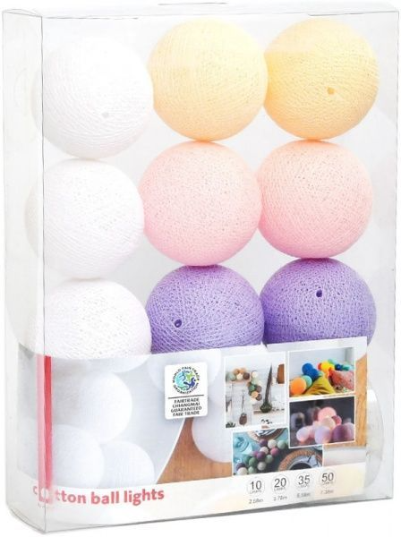 Электрогирлянда Котоновые шарики baby set светодиодная (LED) 10 ламп
