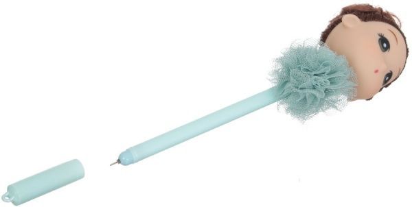 Ручка гелевая Кукла голубой 