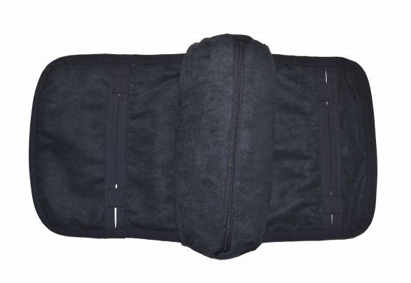 Подушка дорожня Kerdis Валик екозамша чорна 