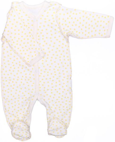Комбинезон детский Bambinelli желтая звезда р.62 белый с рисунком 
