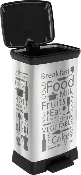 Curver DECO BIN срібне 50 л срібний 204155