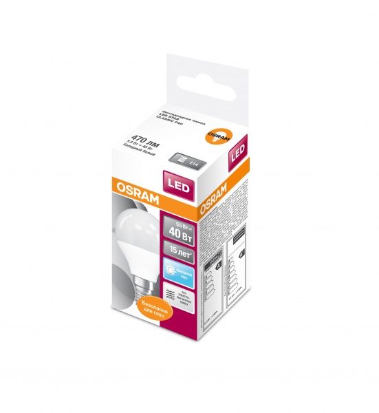 Лампа світлодіодна Osram серії Star Classic 5,5 Вт P45 матова E14 220 В 4000 К 