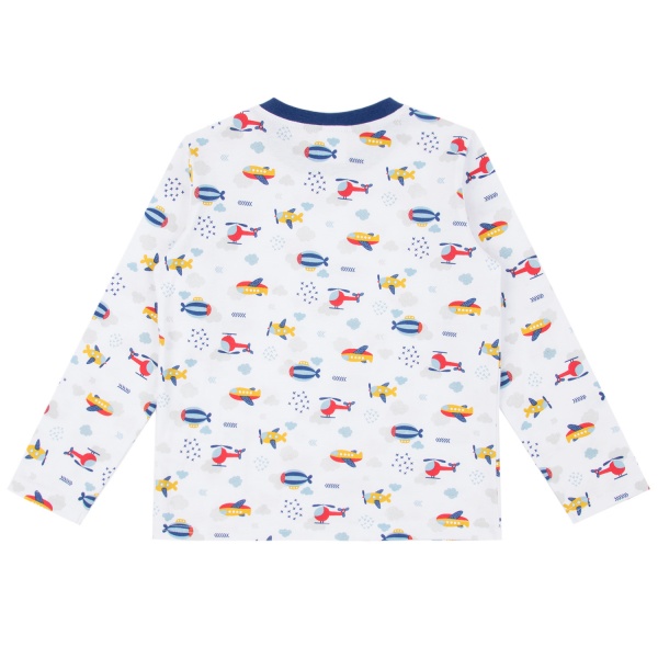 Піжама дитяча для хлопчиків Funtime Літак р.92 білий із принтом 