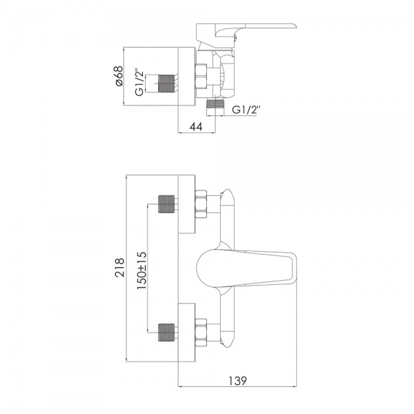 Смеситель для душа Imprese Aria f03307510AA