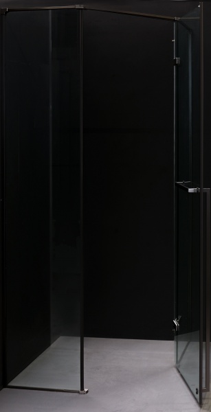 Душевое ограждение ScandiSPA NARVIK 90x90x200 10 мм серый никель