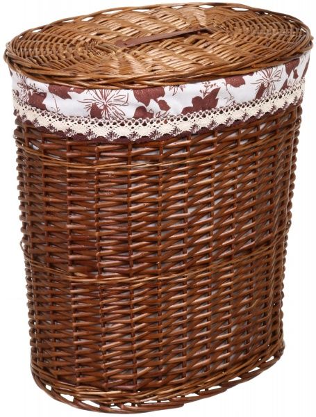 Корзина плетеная с текстилем Tony Bridge Basket 51x37x56 см HQE18-4CD-1 