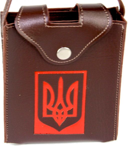 Фляга металева в чохлі Герб України PT-18