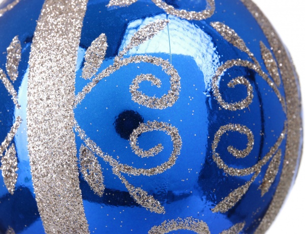 Набор елочных шаров орнамент d 80 мм 4 шт./уп.