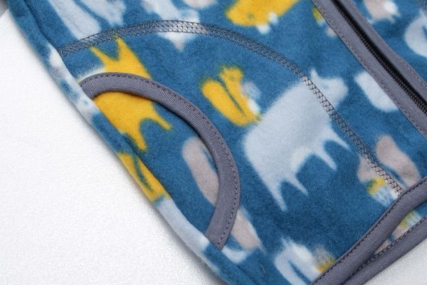 Кофта Luna Kids Котик флісова р.98 синій із принтом 