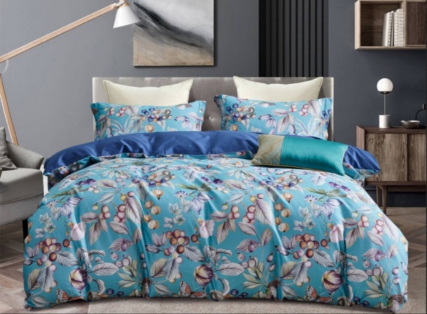 Комплект постільної білизни Merate сімейний блакитний La Nuit 