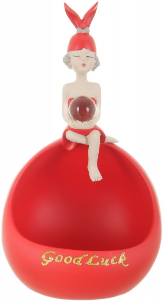 Статуетка Чаклунка 17х17,5х30 см червона