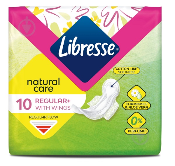 Прокладки гігієнічні Libresse Natural Care Normal normal 10 шт.
