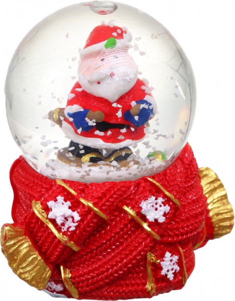 Сувенир новогодний шар снежный JHSD-45-1 светодиодная (LED) 