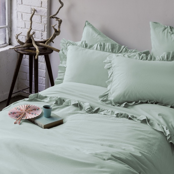 Комплект постельного белья FRILL ментоловый Issimo 