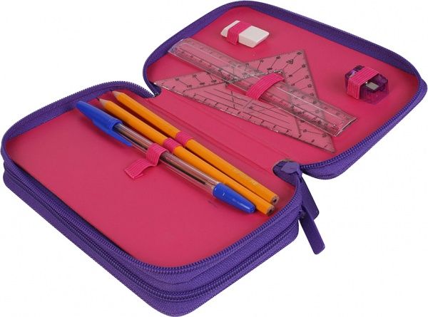 Пенал 23 предм Double Butterfly Purple Метелики 50014231 Herlitz фіолетовий