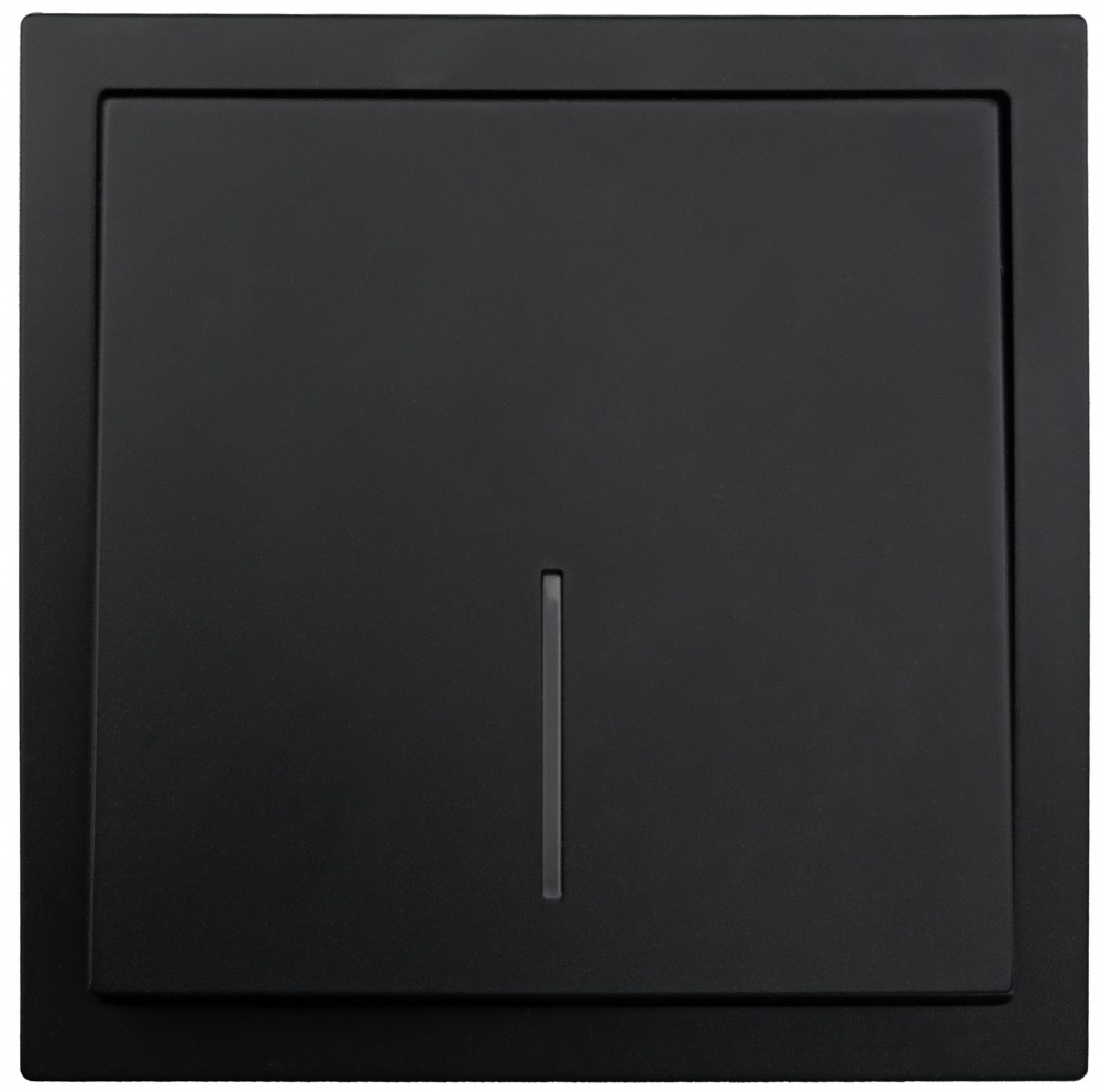 Механизм выключателя одноклавишный HausMark Juna с подсветкой черный