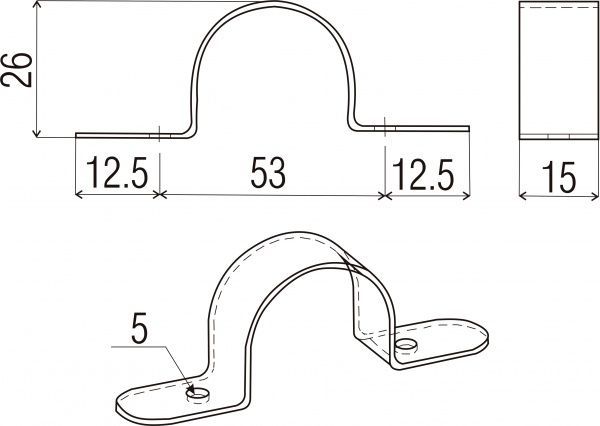 Кріплення труби R-60 до плит ДСП