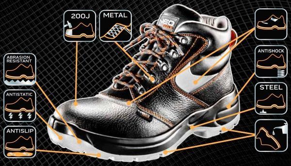 Ботинки рабочие NEO tools 82-027 S1 SRC р.46 черный с белыми вставками