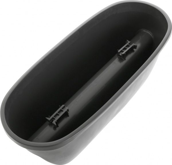 Вазон пластиковый Plastkon Balconia OVI с креплением на перила овальный 39,8л антрацит 