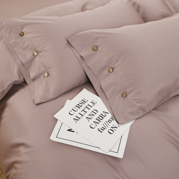 Комплект постельного белья Solid 2 однотонный бежевый La Nuit 