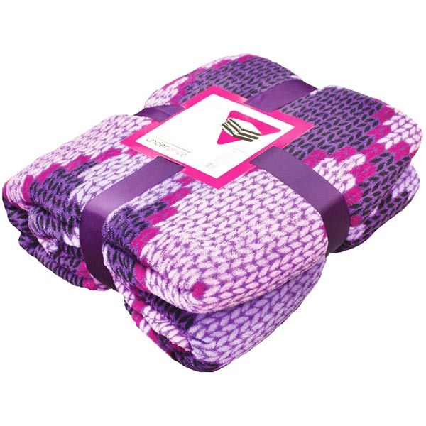 Плед микрофибра Underprice Ромб фиолетовый 160x200 см