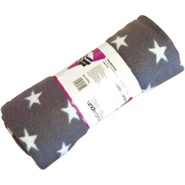 Плед флісовий Underprice Зірки на сірому 130x170 см