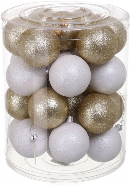 Набір ялинкових куль Комплект № 76 d 80 мм 26 шт./уп.
