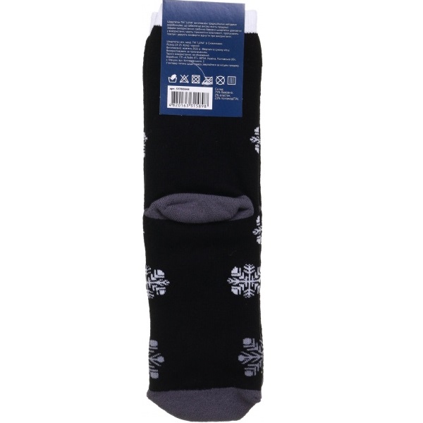 Носки женские Luna со снежинками р. 23-25 черный 