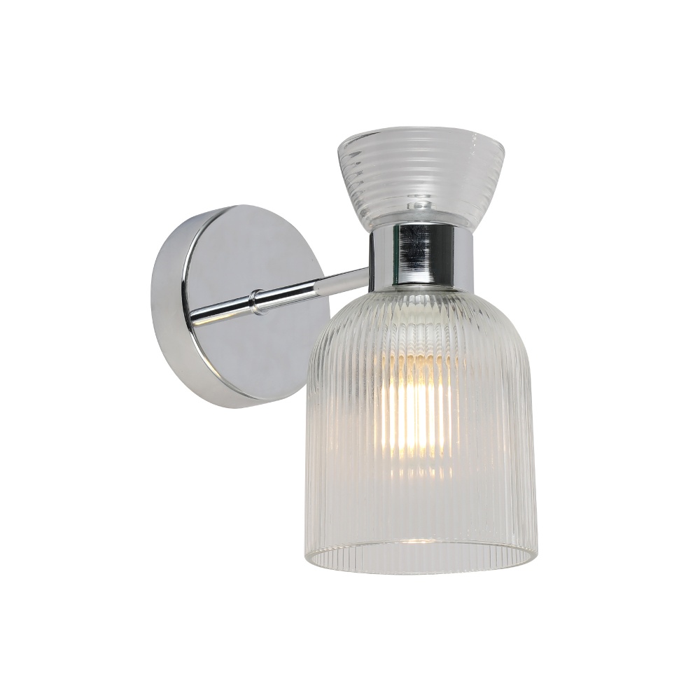 Бра Miorro Viola 190х110х195 мм металл/стекло 40 Вт E14 хром 51-311-123