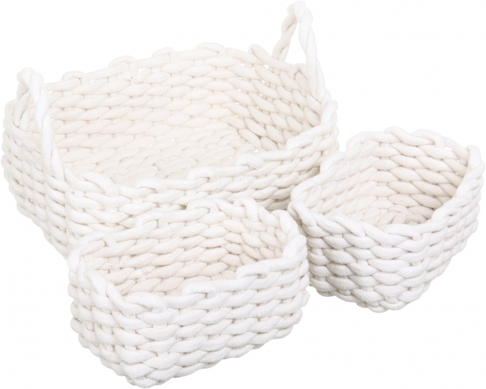 Набір кошиків Enea 3 шт. білий Sensio