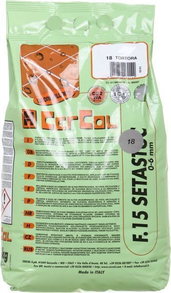 Фуга Cercol F.15 Setastuc 18 5 кг сірий