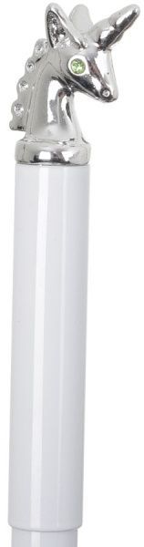 Ручка гелевая металлическая Единорог белый 