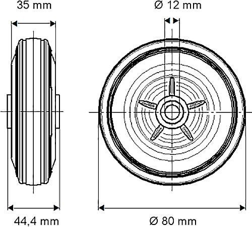 Колесо PVO 080X35-12 TENTE