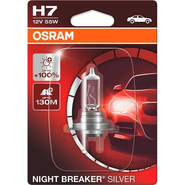 Автолампа галогенная Osram Night Breaker Silver H7 55 Вт 1 шт. (64210NBS-01B)
