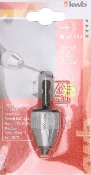 Патрон для дрели KWB на 1/4