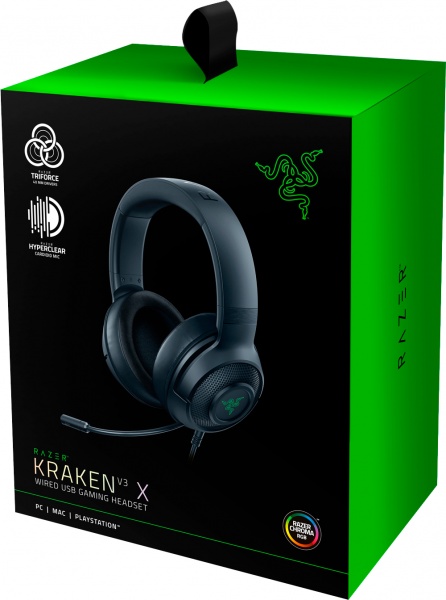 Гарнитура Razer Kraken V3 X USB black (RZ04-03750300-R3M1) 