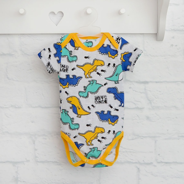 Боди детское для мальчика Blanka Дино р.80 серый 110295 