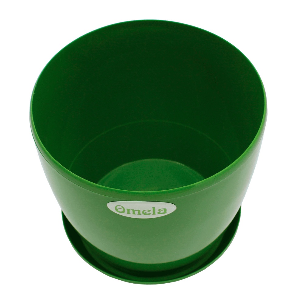 Горщик глянець круглий олива 0,4 л Омела