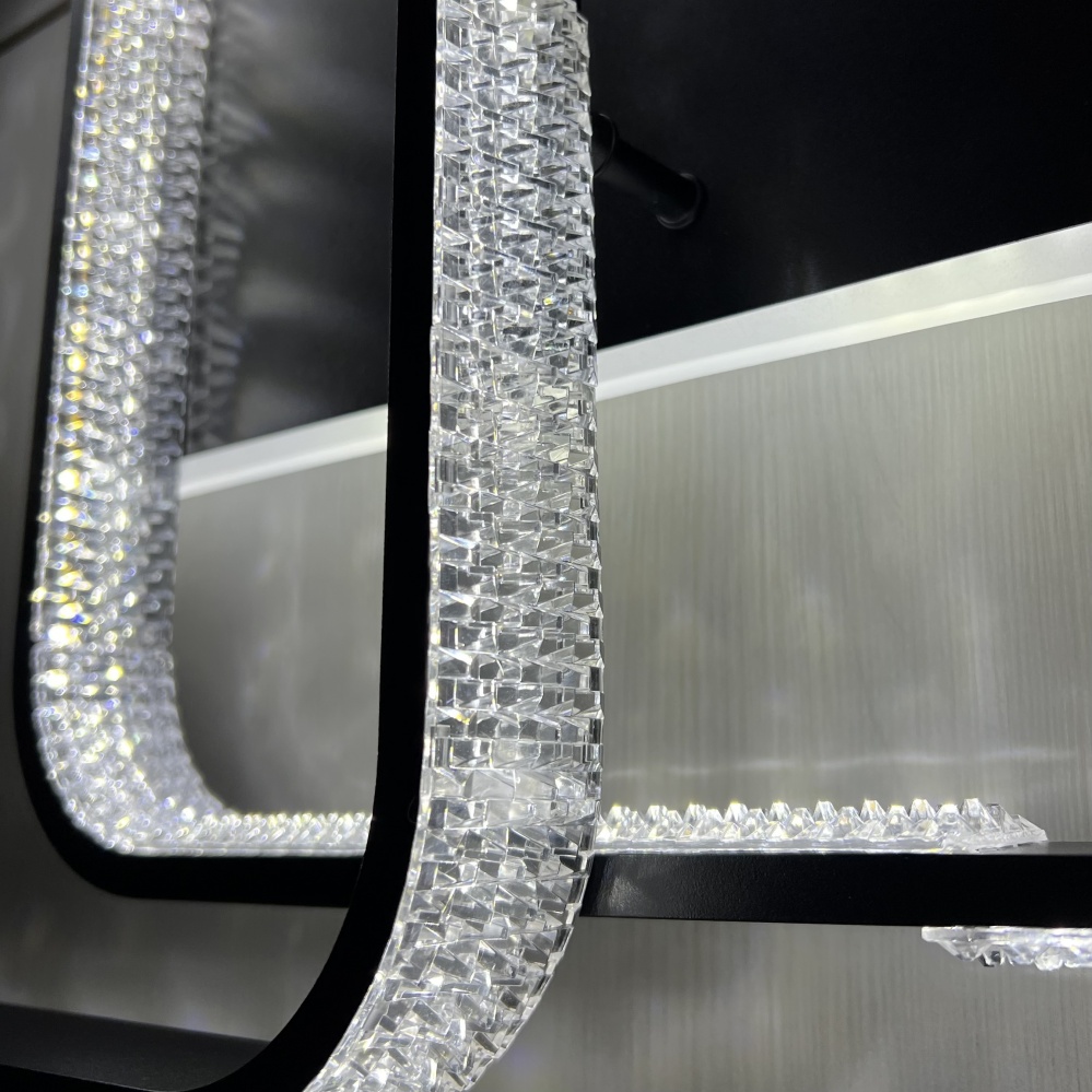 Люстра світлодіодна Luminaria 130 Вт LED-модуль чорний AKRILIKA SQUARE 130W 4S BLACK