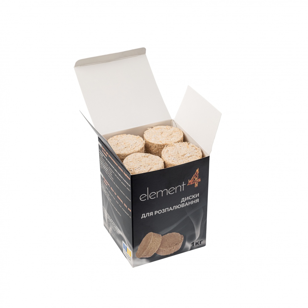 Разжигатель из древесной шерсти Element4 диски 1 кг