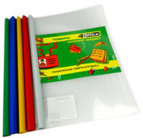 Папка файл с боковой планкой-зажимом, 10 мм (65 л.), А4, РР, 4-250