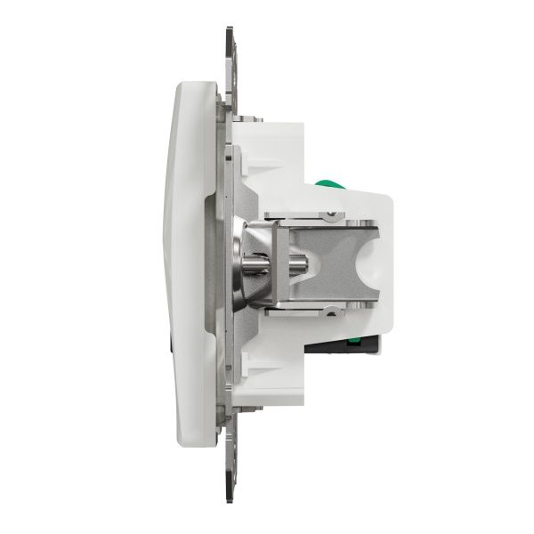 Розетка компьютерная двойная без заземления Schneider Electric Sedna Design RJ45 категория 5E UTP белый SDD111452