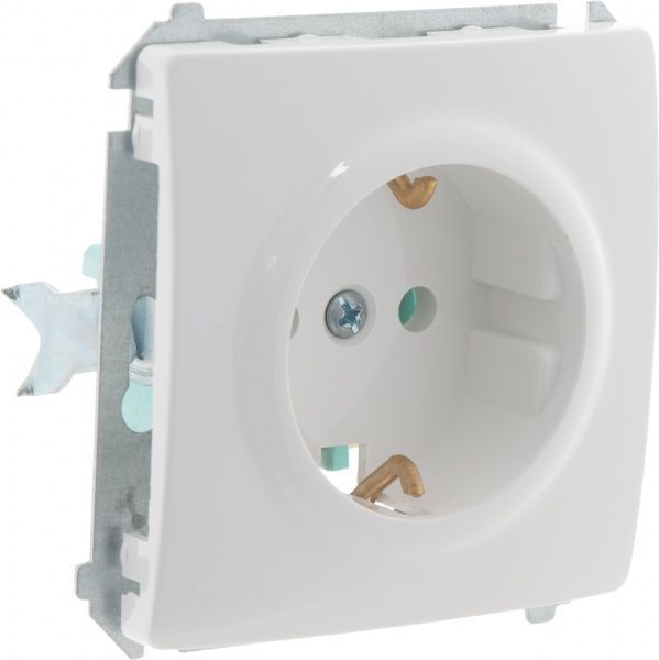 Розетка із заземленням Simon Basic без шторок білий BMGSz1.01/11