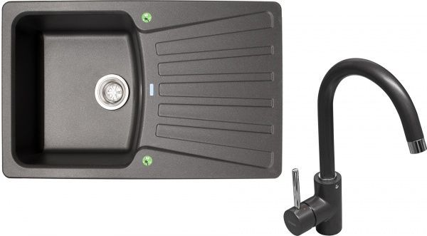 Мийка для кухні + змішувач Blanco Nova 45S(510442) + MIDA(519415) 