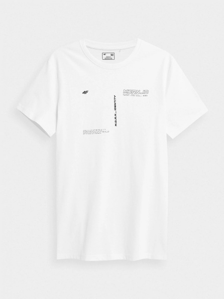 Футболка 4F T-SHIRT TSM015 H4Z22-TSM015-10S р.L білий