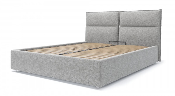 Кровать с подъемным механизмом SOFYNO САНТА тк. FLAME 120 160x200 см серый 
