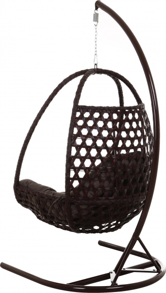 Кресло-кокон Цитрус плетения шестигранник красное дерево