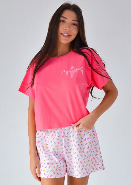 Пижама женская Roksana Sweet Baby №1132/16096 р. 48 малиновый
